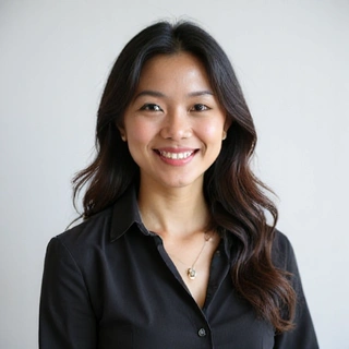 Professional portrait of Dr. Anna Wijaya, a lead nutritionist smiling warmly.