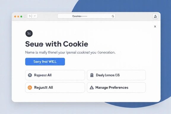 Illustration of a cookie consent banner